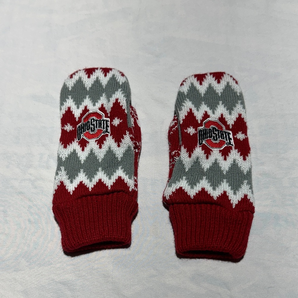 NWOT Unisex Ohio State Red and Gray Mittens